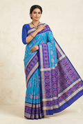 Aarohi Blue Handwoven Sambalpuri Saree