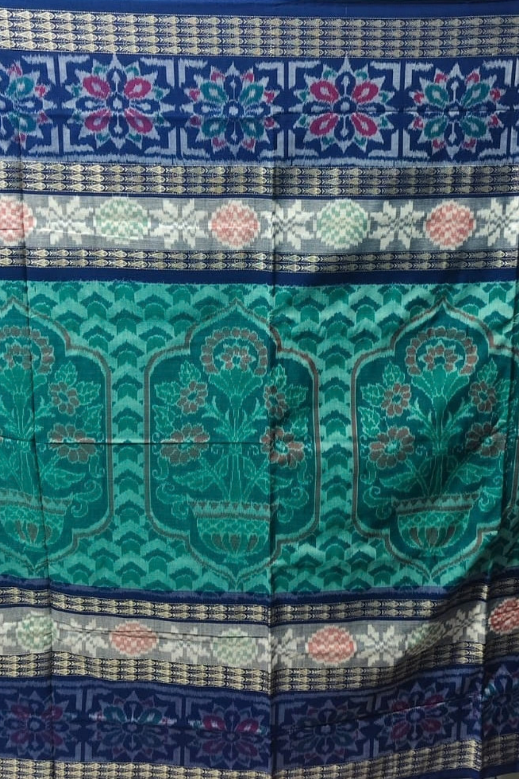 Meher Navy Blue Handwoven Sambalpuri Saree