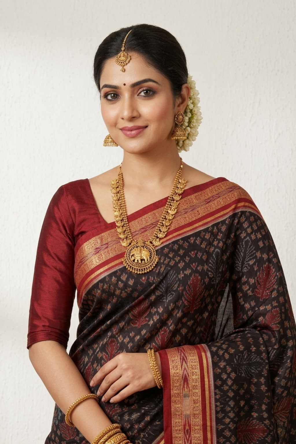 Swapna Black Handwoven Sambalpuri Saree
